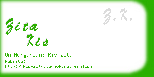 zita kis business card